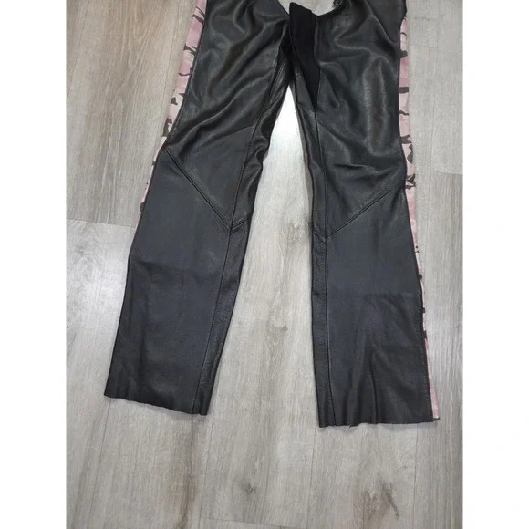 Harley Davidson Leather Chaps Womens Small Camo Riding Gear - Picture 2 of 14